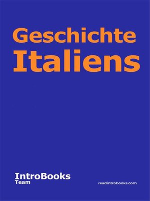cover image of Geschichte Italiens